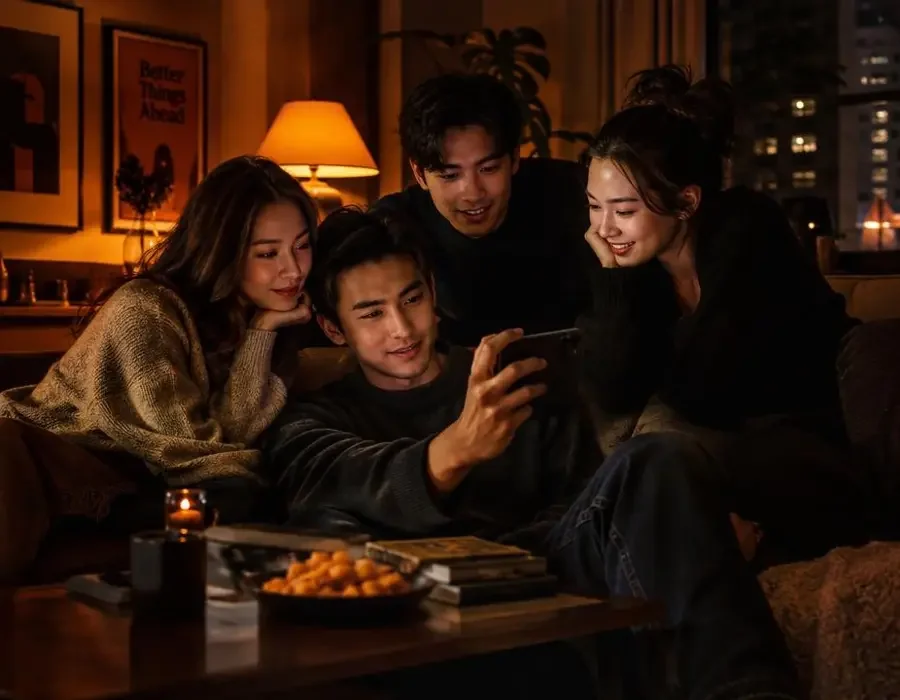 欧美短剧在线 - 随时随地免费追剧 观众使用欧美短剧在线 APP 一起观看短剧的场景